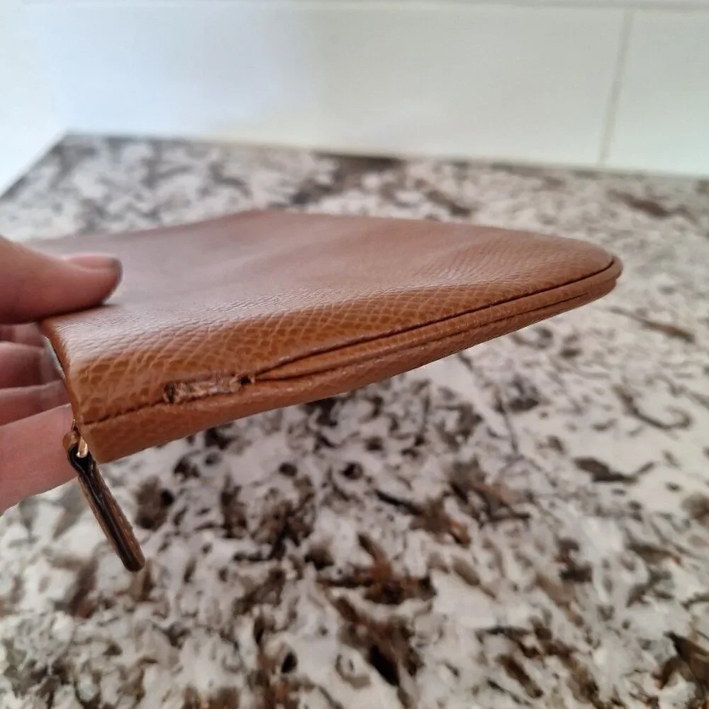 ‎Coach leather Brown wristlet